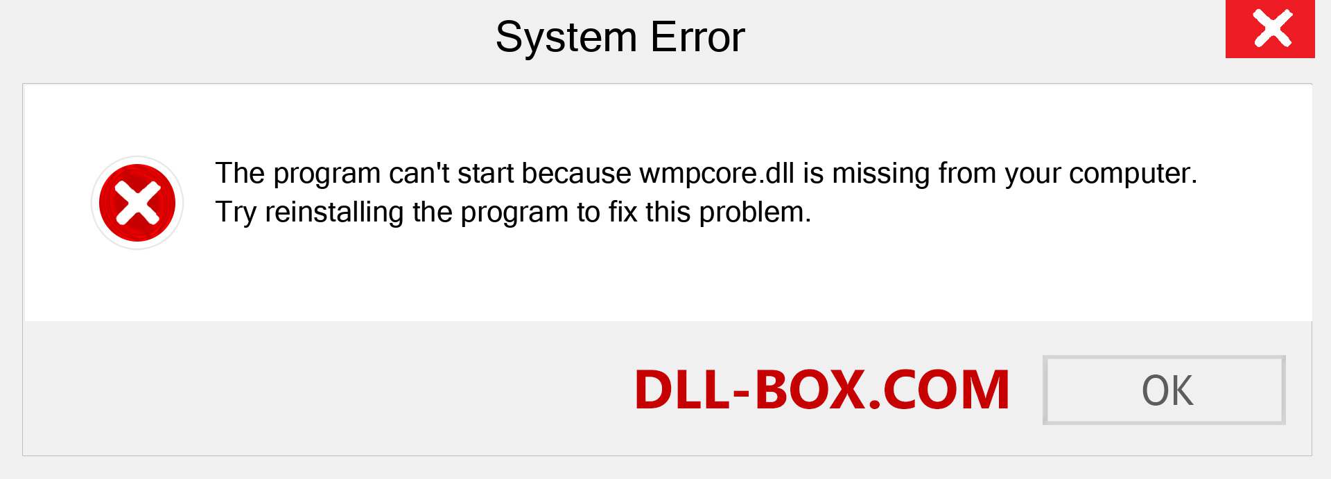  wmpcore.dll file is missing?. Download for Windows 7, 8, 10 - Fix  wmpcore dll Missing Error on Windows, photos, images